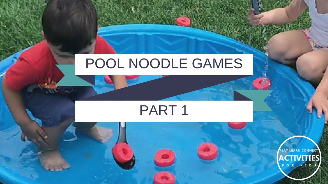 POOL NOODLE GAMES for kids, Pool noodle scoop backyard games outdoor