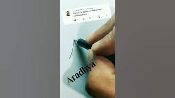 Aradhya name simple signature style impressive signature 🔥🔥❤️❤️😍😍