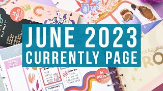 June 2023 Currently Page Plan With Me! Big Happy Planner Pride Month Spread
