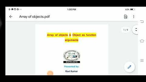 CS302 ARRAY OF OBJECTS AND OBJECT AS FUNCTION ARGUMENTS by RAVI KUMAR GPC DUNGARPUR