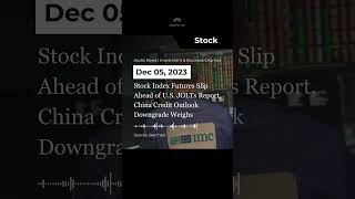 Stock Index Futures Slip Ahead of U.S. JOLTs Report, China Credit Outlook Downgrade Weighs #shorts