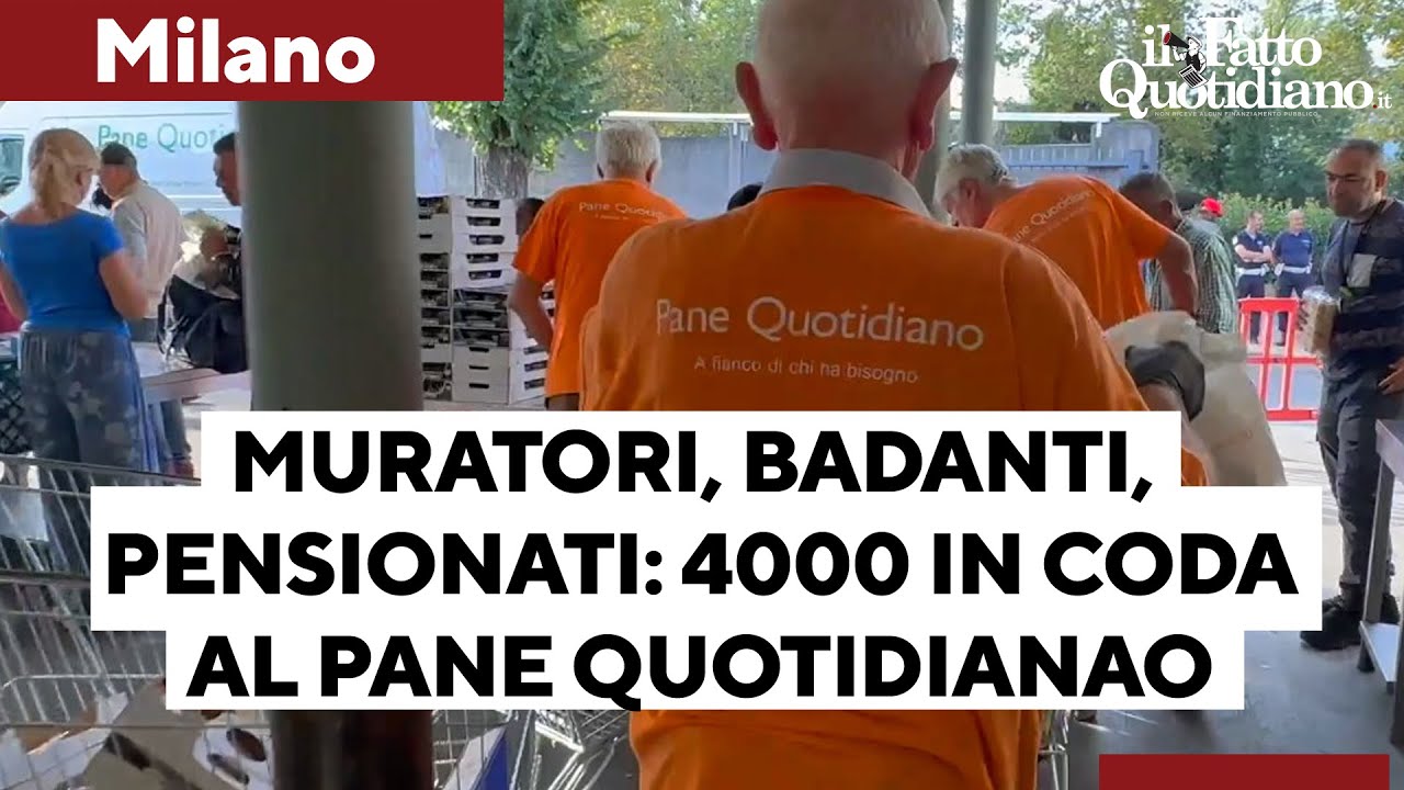 Muratori, pensionati: 4mila al giorno al Pane Quotidiano. 