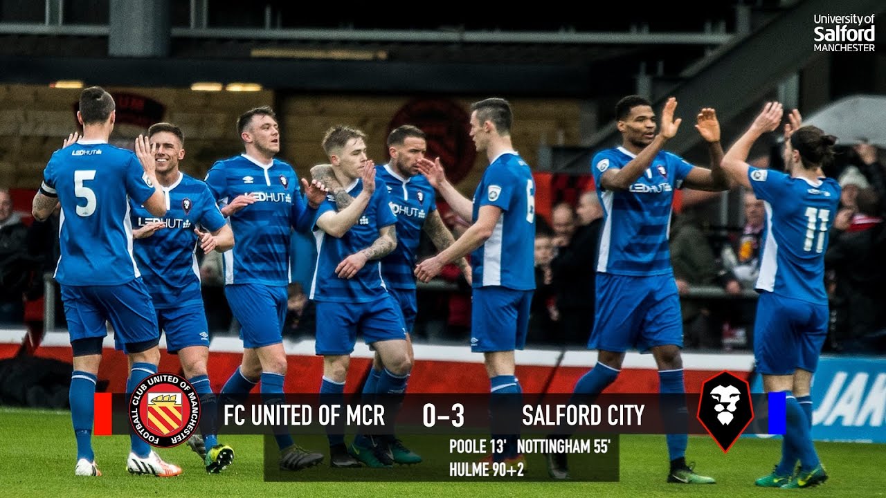 national league volley FC United 0-3 Salford City - Goals