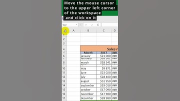 How to automatically adjust the width of columns and rows in excel