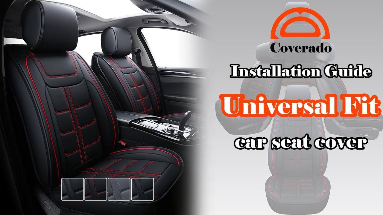 COVERADO, Car Seat Covers Installation, Waterproof Faux Leather Seat  Protection