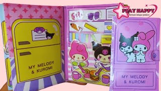 My Melody and Kuromi DIY Paper Book | Tutorial | Mainan anak | Paper Doll