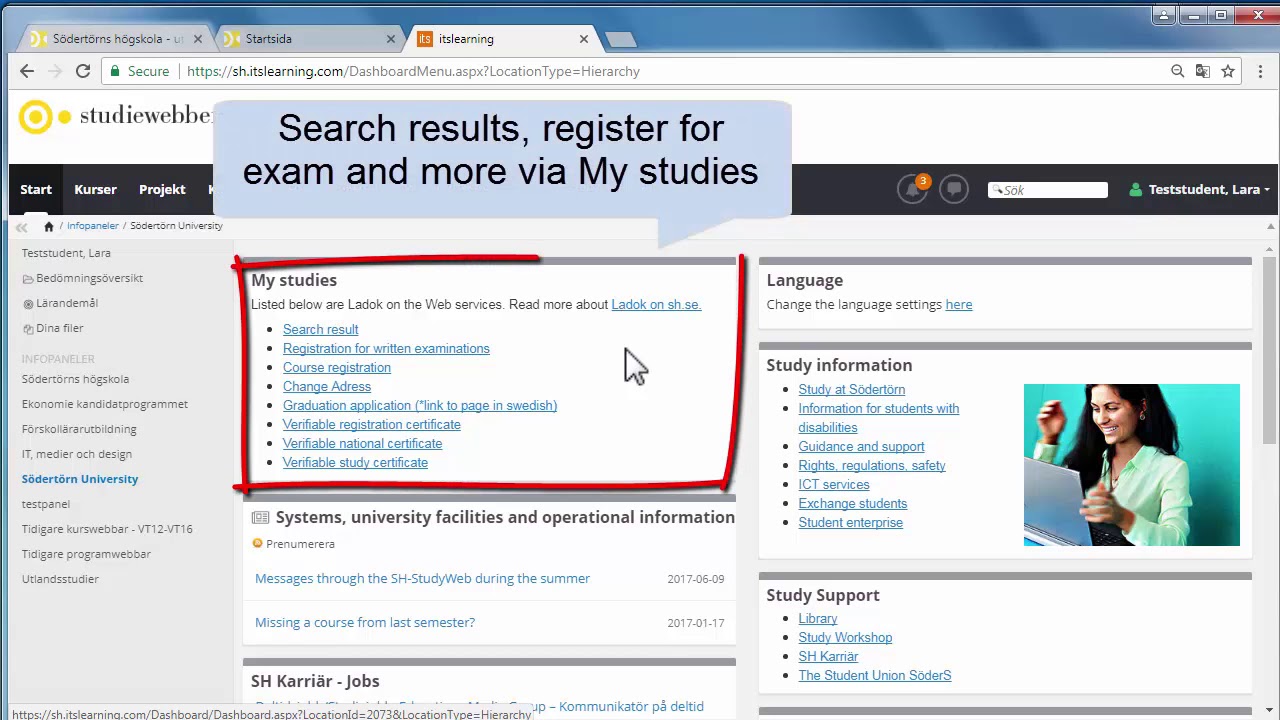 Södertörn University The SH-Study web