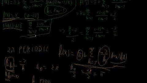 Evaluate the sum from 1 to infinity of (-1)^n/(2n-1) using Fourier Series