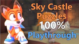Sky Castles Puzzles | New Super Lucky's Tale | Nintendo Switch Walkthrough 100%