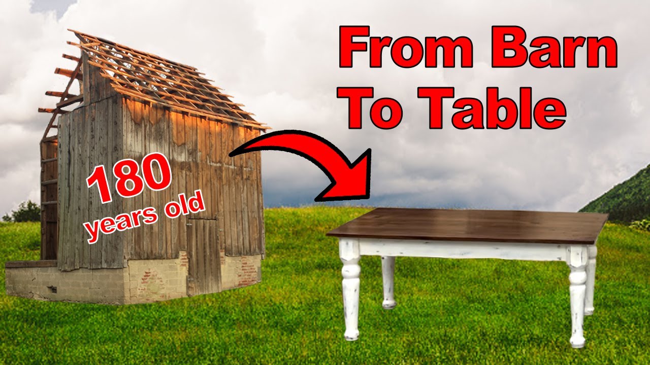 Reclaimed Barn Wood Door to Stunning Coffee Table