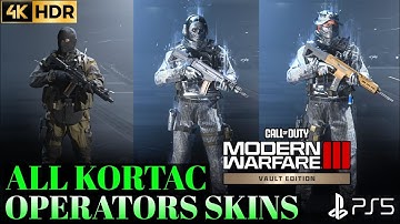 Kortac All Operators Skins Modern Warfare 3 Vault Edition Operators Skins MW3 | MW3 Vault Edition