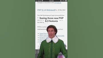 #php 8.3 was released. Checkout the new features. https://www.youtube.com/watch?v=RPUoaHERTRQ