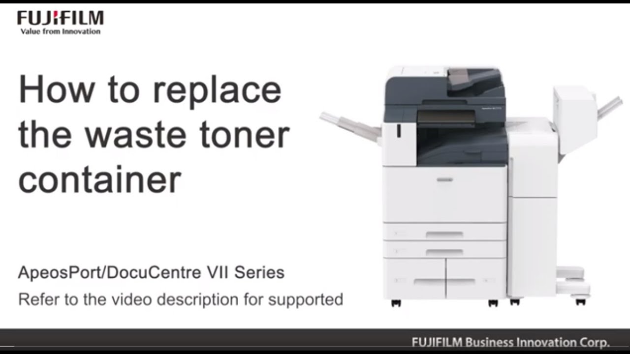 How to replace the waste toner container 