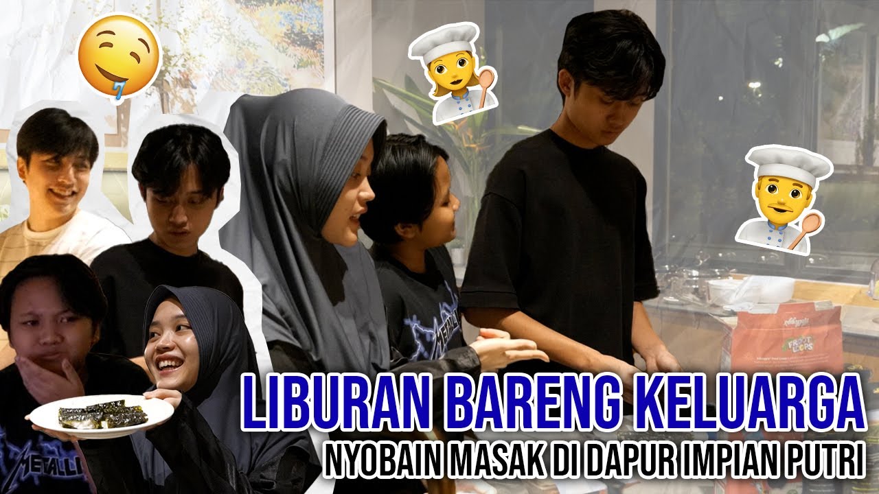 NYAMPE VILLA LANGSUNG BIKIN KIMBAB MINI BUAT NJAN, NJEP, & FERDY NYEMIL!