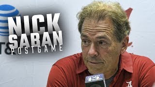 Hear what Nick Saban had to say following Alabama's 59-0 thrashing of Vanderbilt