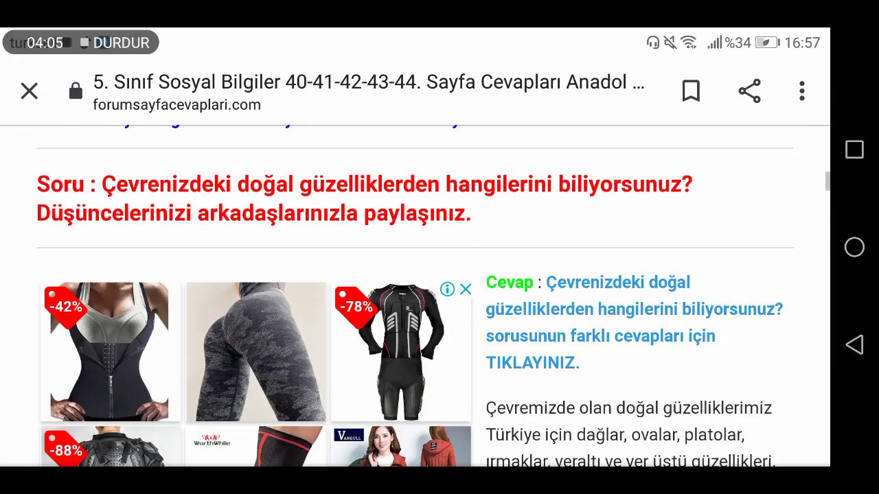 5 Sinif Sosyal Bilgiler Anadol Yayincilik Ders Kitabi Cevremizdeki Guzellikler Cevaplari Sayfa 40 41 42 43 44 Sayfalari Sorulari Ve Ceva Bilgi Sinif Kitap