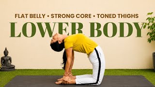 30 Min Full Lower Body Workout | Flat Belly, Strong Core &amp; Toned Thighs| Renu Tayal 