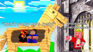 RUSTY MEMES... (Minecraft Monday Week 4 - Best Moments)
Best Moments of Minecraft Monday #4 (Funny / very Epic)
๐๐บ Subscribe and help me get to 6 MILLION! http://bit.ly/SubToBajan
FIND ME HERE!
๐ Subscribe: http://bit.ly/SubToBajan
๐ฒ Twitter: https://twitter.com/bajan_canadian
๐ธ Instagram: http://instagram.com/bajancanadian
๐ฅ Livestream: https://www.facebook.com/TheBajanCanadian
๐ Join my Discord: https://discord.gg/bajancanadian RUSTY MEMES... (Minecraft Monday Week 4 - Best Moments)