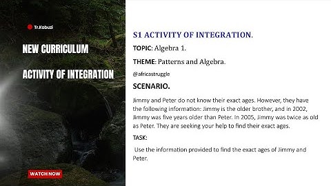 S1 Activity Of Integration solution topic 12..............@africastruggle