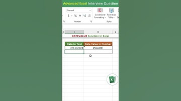 DATEVALUE function in excel | DATEVALUE formula in excel | excel interview questions excel tips