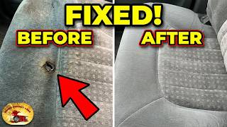 How To Fix ALL Imperfections in Cloth Seating Including Cigarette BURN HOLES