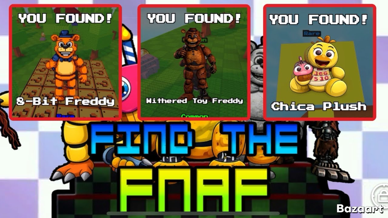 ‼️НАЙДИТЕ FNAF‼️ Как найти 8-битного Фредди, потрепанного игрушечного Фредди и плюшевую Чику в Ro...