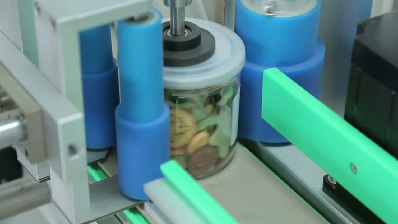 Jars turntable feeding multi heads weighing granules filling seaming labeling line