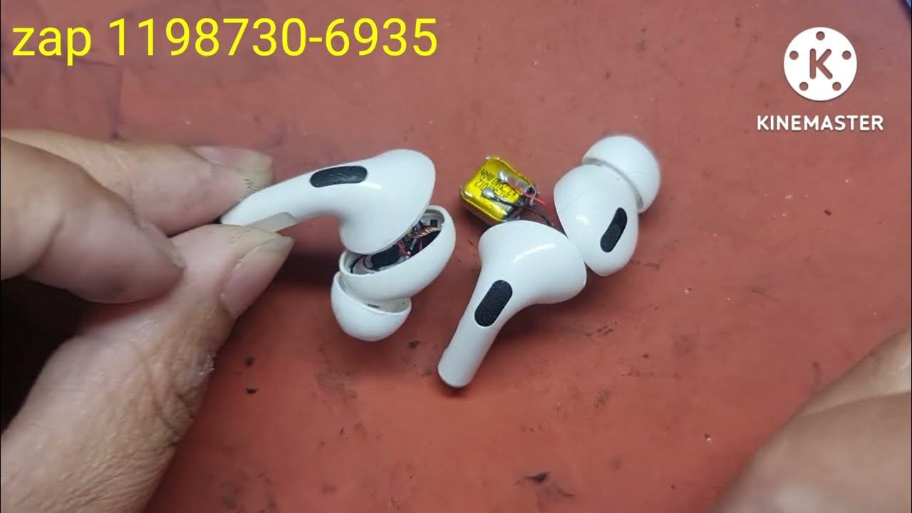 troca da bateria airpods pró YouTube