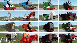 ALL TRAIN: Thomas, Gordon, Emily, Diesel, Percy, Toby Train turned into Cursed | Garry's Mod!