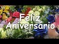 Linda mensagem de aniversário com muitas flores coloridas! WhatsApp/Face...