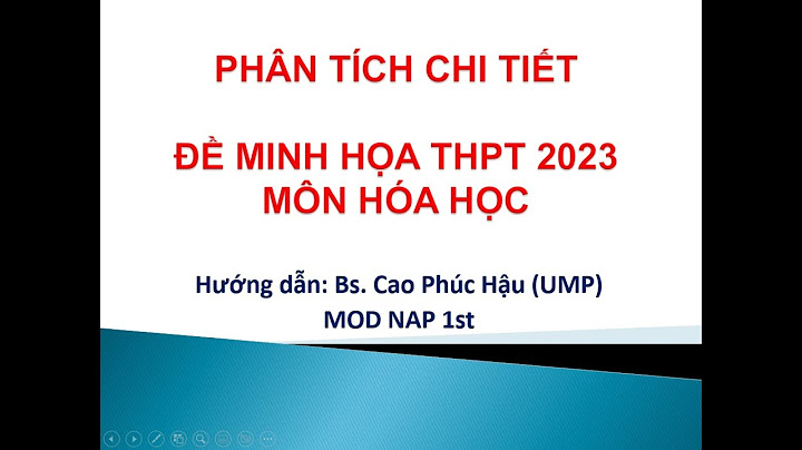 Đánh giá đề minh họa 2023 môn hóa năm 2024