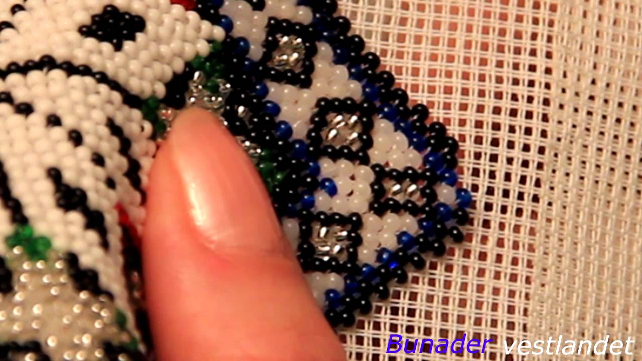 Perlet brystduk til Hardanger bunad - YouTube