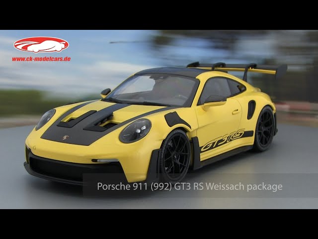ck-modelcars-video: Porsche 911 (992) GT3 RS Yellow with Weissach package  2023 1:18 Minichamps 