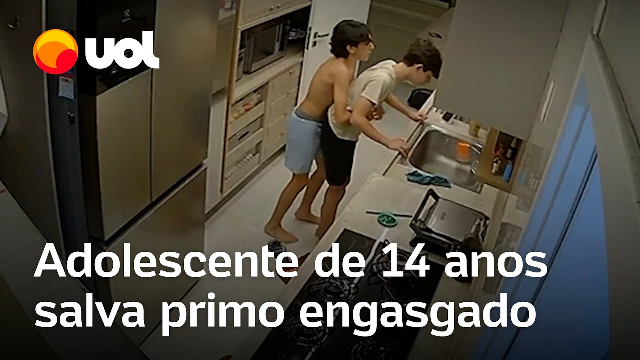 Adolescente faz manobra e salva primo que engasgou em Fortaleza, no Ceará; veja o vídeo