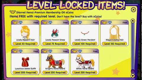 Fantage - Level Locked Items!