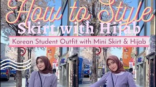 How I Style?Mini Skirt Outfit With Hijab Style Hijabi Girls Fashionable Dresses Of Muslima