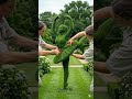 I Built a Life-Size Green Ballerina Living Statue — Smooth as Marble 🩰🌿 #short #satisfying #diy #art