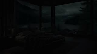 Thunderstorm Sounds for Sleeping - Dimmed Screen | Strong Rain and Thunder - Deep Sleep Sounds