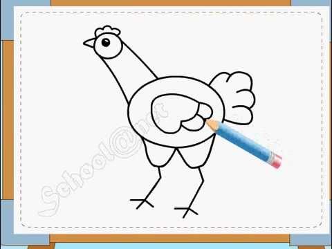 BÉ HỌA SĨ - Thực hành tập vẽ 41: Vẽ gà mái