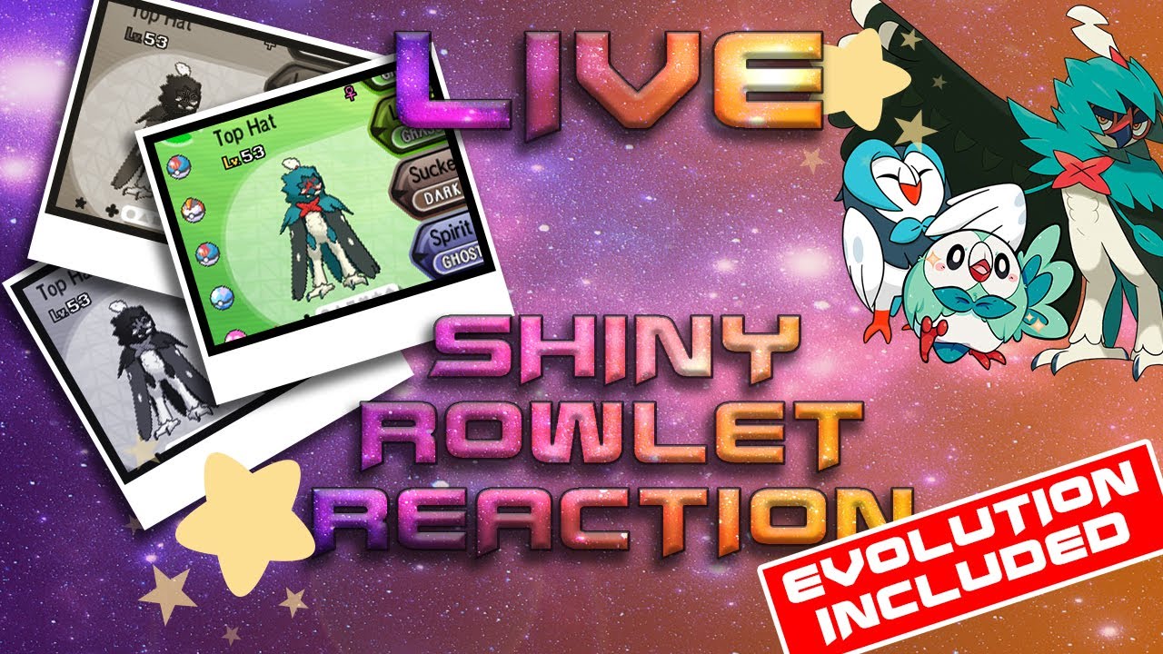 LIVE SHINY  5   Shiny Mint Bird   Shiny Rowlet   Evolutions   54 Masuda Method Eggs