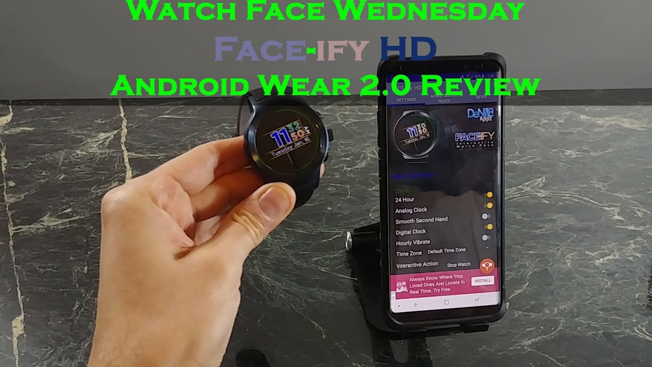 Watch Face Wednesday : Face-ify Android Wear 2.0 Review