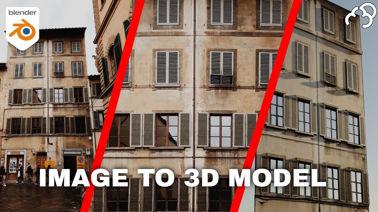 Convert Image of Building to 3D Model using Blender - YouTube
