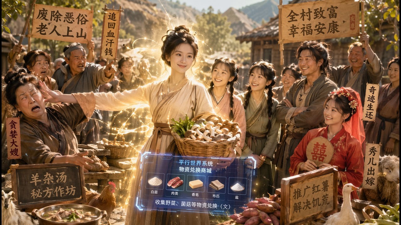 穿成惡毒寡婦綁定野菜系統，洗心革面養四女帶全村脫貧——丈夫從戰場死裡逃生歸來#短劇 #drama #鄉村生活 #古代 #必看