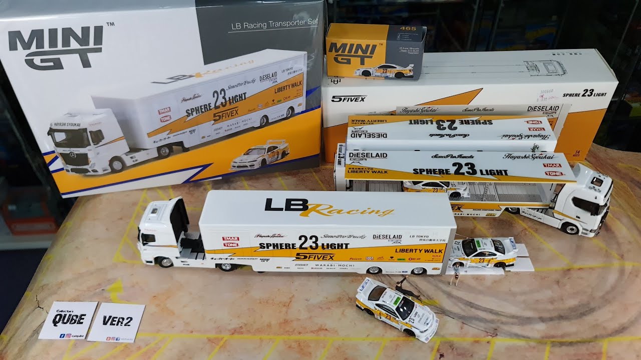 FirstLook Mini GT MGTS0004 LB Racing Racing Transporter Set 