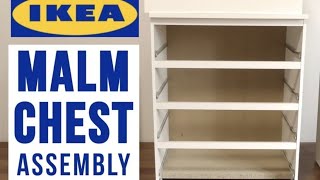 IKEA MALM 4 Drawers Chest Assembly (Timelapse) #ikea #dressers #malm #chest #drawer