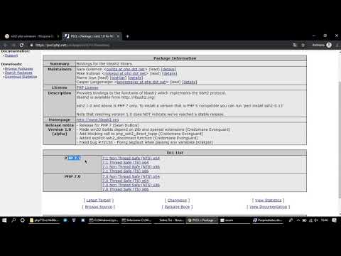How to install library php-ssh2 in PHP-7.1 in windows !