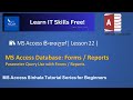 MS Access 2019 Sinhala Tutorial - Lesson 22 - Parameter Query With Forms/Reports | Gmjc Academy