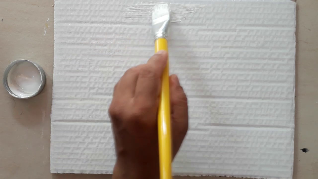 como deixar um papelão melhor para PINTAR - YouTube