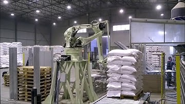 KAWASAKI Robot CP180L Bag Palletising