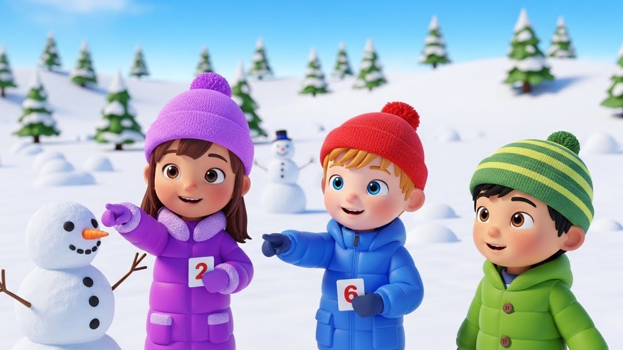 Christmas Snowman Counting Song for Kids | Counting Song, Christmas Nursery Rhyme & Baby Songs
